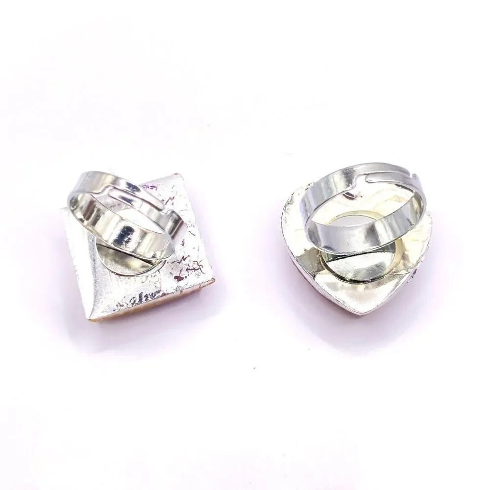Set of 2 purple ombre rings